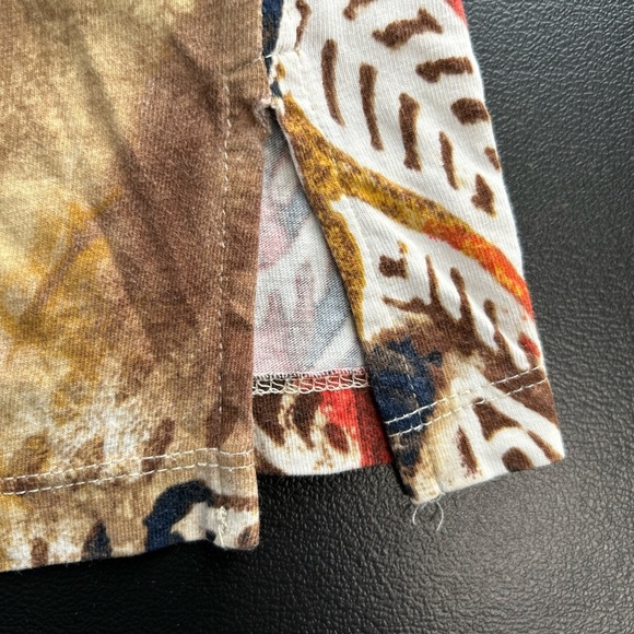 ALFRED DUNNER Women’s XL Animal Print Gold Sequin V Neck T Shirt Stretch L/S - Picture 10 of 15